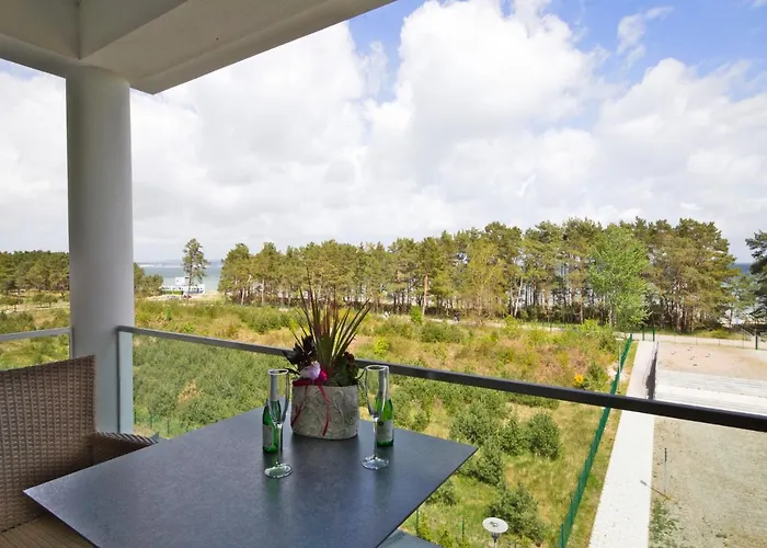 Dünenresidenz Prora - 1-raum-ferienwohnung Mit Meerblick, 1 Schlafzimmer Und Balkon Np-416